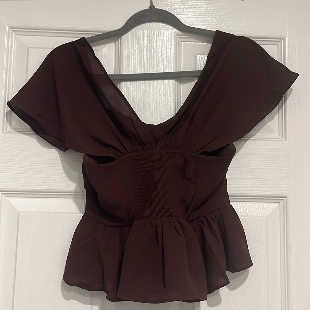 Flutter-sleeve Top [ABERCROMBIE FOR EXPOSURE] - Picture 2 of 4